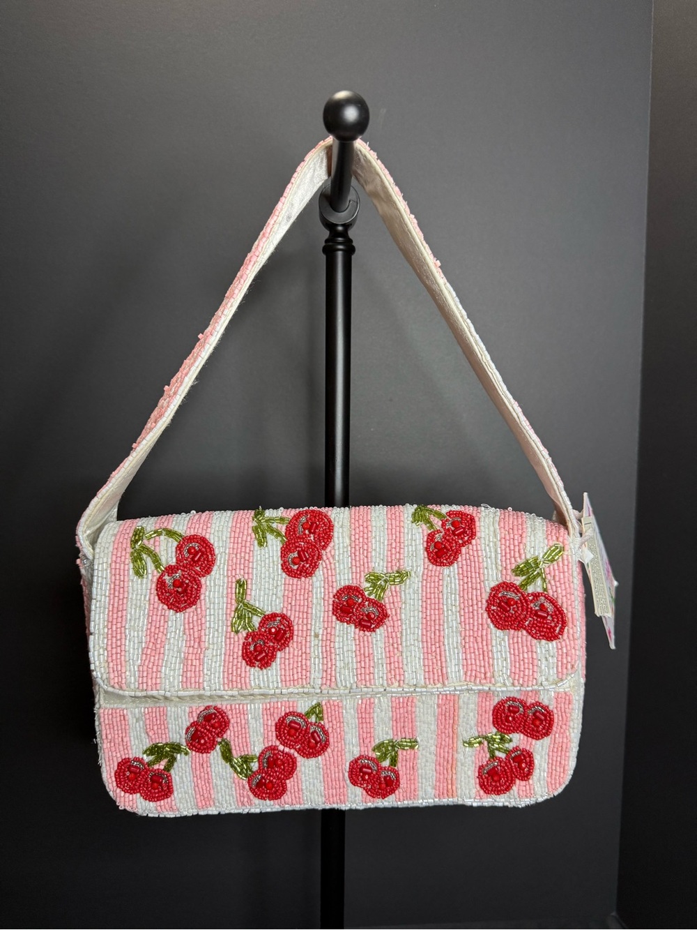 New Viral Beaded Purse Bag Made in India Summer Resort Novelty Cherries